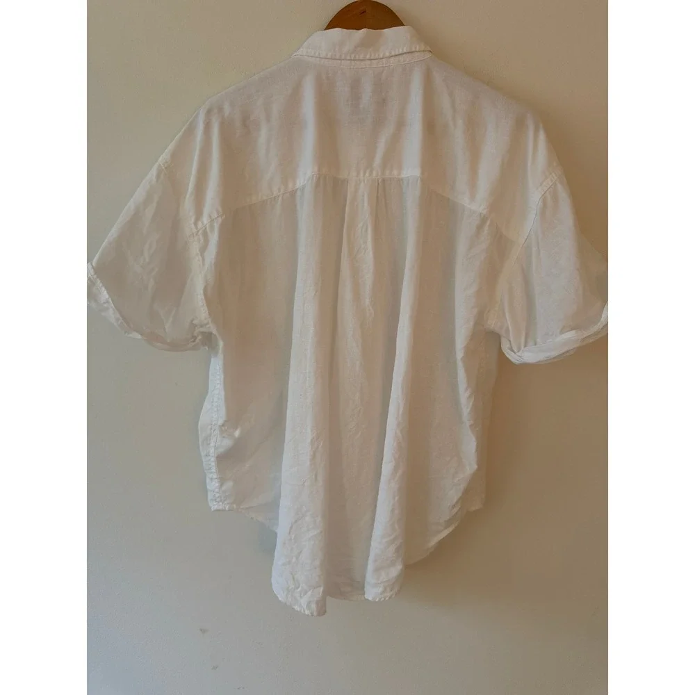J.Crew Barid McNutt Irish Linen Capitaine Shirt White Size Large